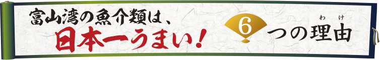 富山湾の魚介類は、日本一うまい！ 6つの理由